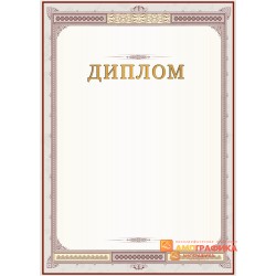 Диплом поздравительный (бордовый с рамкой) арт. 578