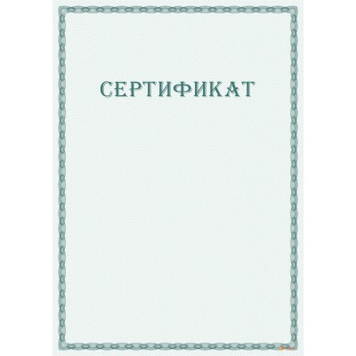 Сертификат с защитой арт. 104