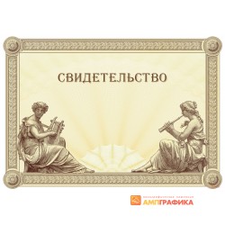 Свидетельство для делового письма арт. 1274