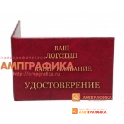Удостоверение индивидуальное из кожи