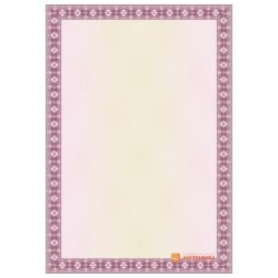 № 1381 бланк с прямой рамкой розового цвета