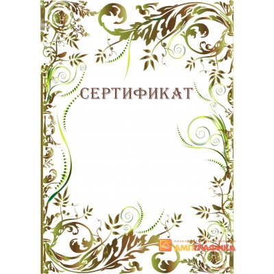 Сертификат для поощрения арт. 1176