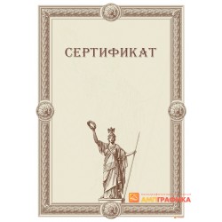 Сертификат для поздравления арт. 1175