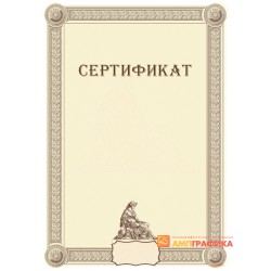 Сертификат для протокола арт. 1172