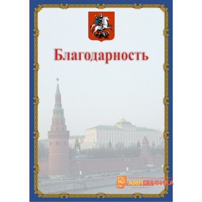 Благодарность  с логотипом арт. 764