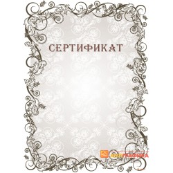 Сертификат о гарантии арт. 1178
